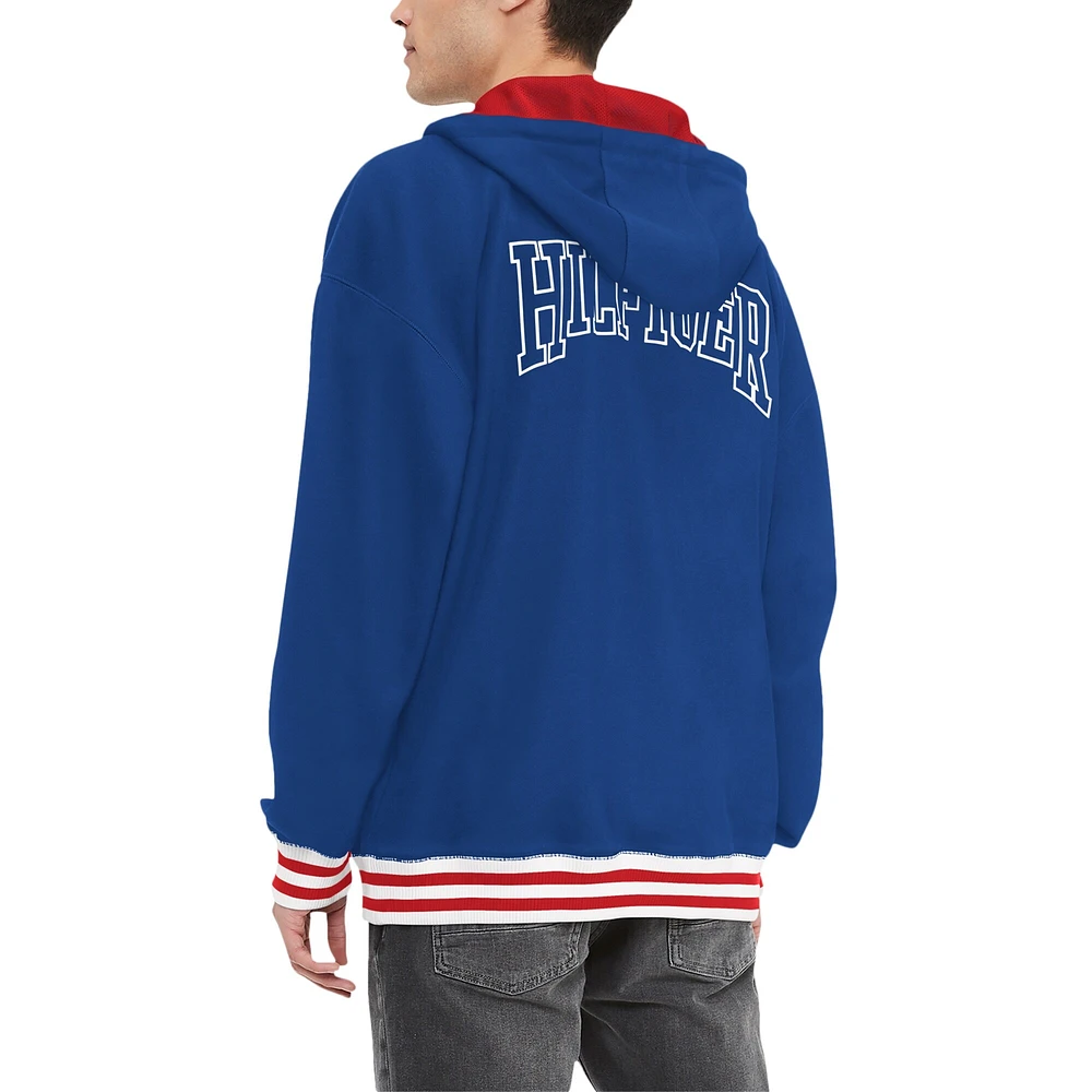 Sweat à capuche quart de zip Tommy Hilfiger Royal Buffalo Bills Aaron pour hommes