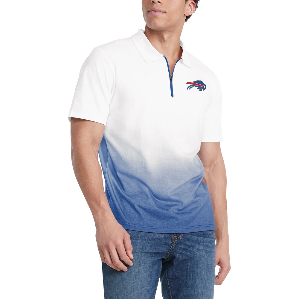 Tommy Hilfiger Rory des Bills de Buffalo Royal/Blanc - Polo à quart zip pour homme