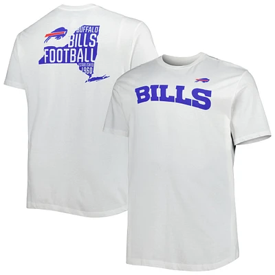 T-shirt Hot Shot pour homme de la collection Hometown Big & Tall des Buffalo Bills blanc