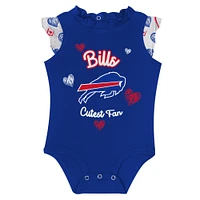 Newborn & Infant Buffalo Bills Happy Hearts 2-Piece Bodysuit Set