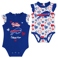 Ensemble body 2 pièces Happy Hearts Buffalo Bills pour nouveau-né et nourrisson