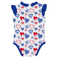 Newborn & Infant Buffalo Bills Happy Hearts 2-Piece Bodysuit Set