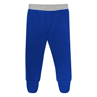 Ensemble 3 pièces pour nouveau-né et nourrisson Buffalo Bills Little Champ, body à manches longues, pantalon bonnet revers