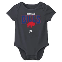 Newborn & Infant Nike  Buffalo Bills Rewind Bodysuit Three-Pack