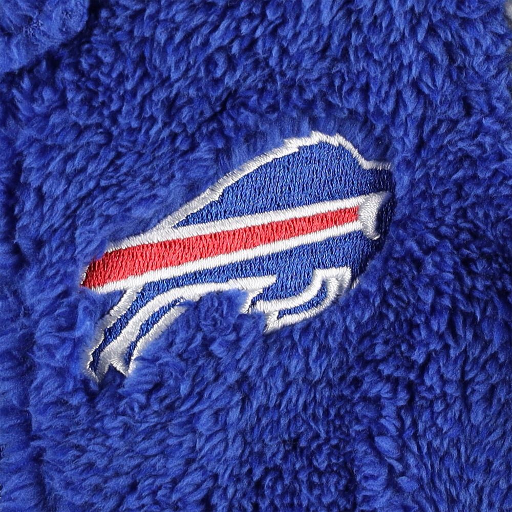 Newborn & Infant Royal/Gray Buffalo Bills Game Nap Teddy Fleece Bunting Full-Zip Sleeper