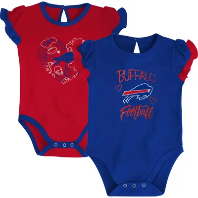 Buffalo Bills Newborn & Infant Too Much Love Two-Piece Bodysuit Set - Royal/Red