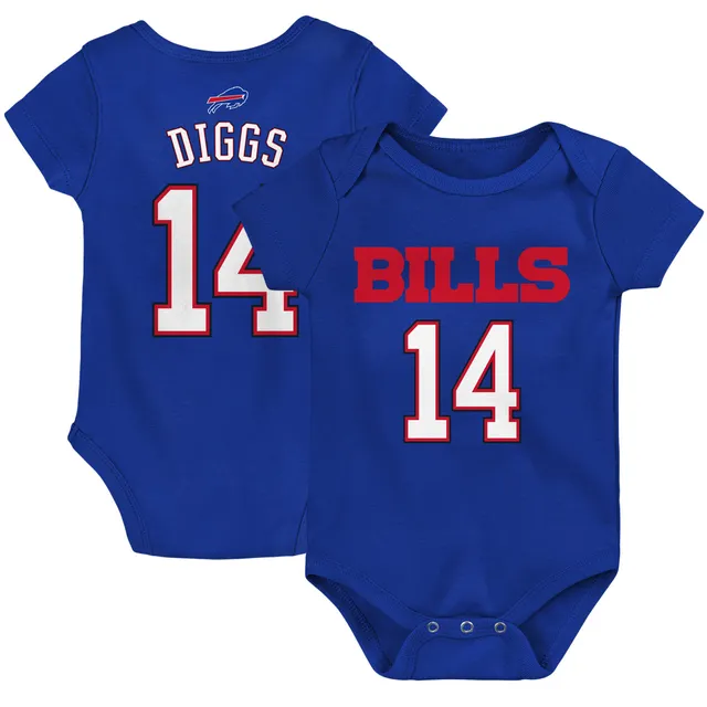 Newborn & Infant Mitchell Ness Royal/Red Buffalo Bills Throwback Bodysuit Bib Booties Set