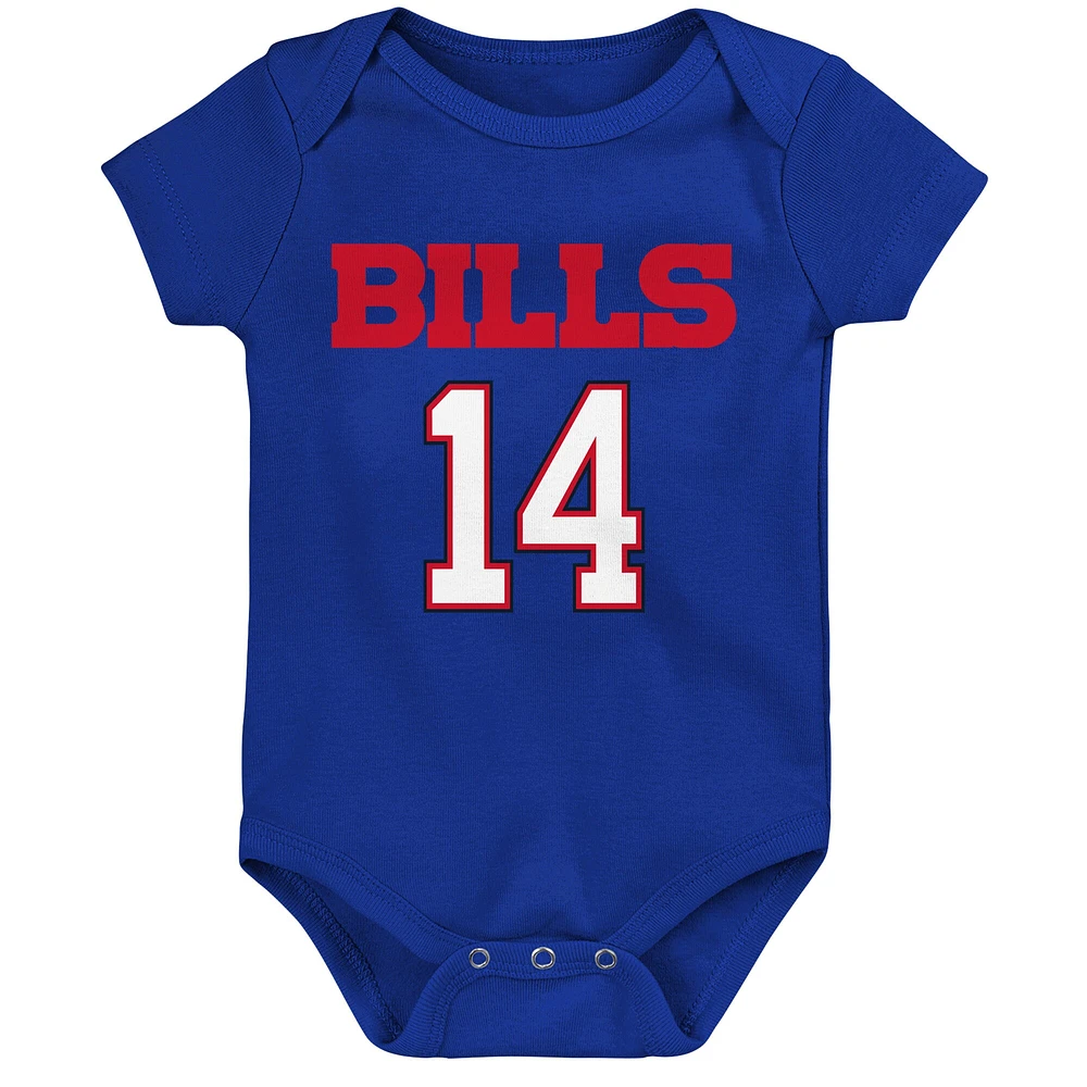 Body pour nouveau-né et nourrisson Stefon Diggs Royal Buffalo Bills Mainliner avec nom numéro de joueur