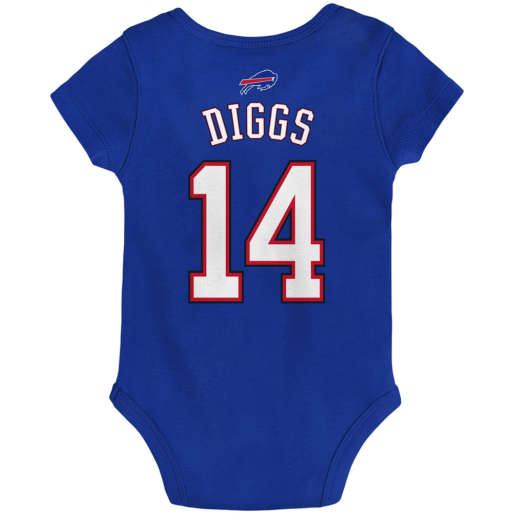 Newborn & Infant Stefon Diggs Royal Buffalo Bills Mainliner Player Name Number Bodysuit