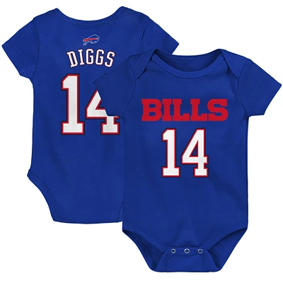 Body pour nouveau-né et nourrisson Stefon Diggs Royal Buffalo Bills Mainliner avec nom numéro de joueur