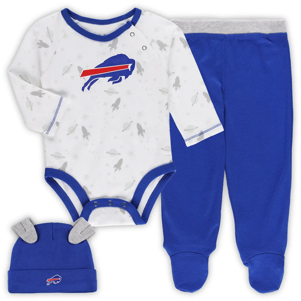 Lids Buffalo Bills Newborn & Infant Dream Team Raglan Onesie, Pants Hat Set  - White/Royal