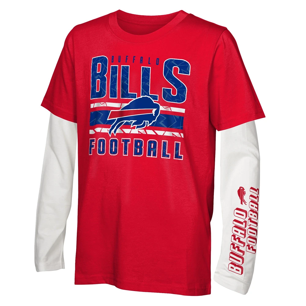 Ensemble combiné de t-shirts Buffalo Bills the Mix pour enfants d'âge préscolaire