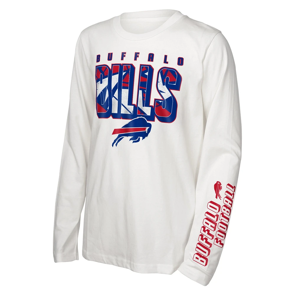 Ensemble combiné de t-shirts Buffalo Bills the Mix pour enfants d'âge préscolaire