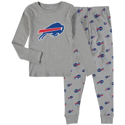 Buffalo Bills Preschool Long Sleeve T-Shirt & Pants Sleep Set - Heathered Gray