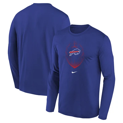 T-shirt à manches longues Nike Royal Buffalo Bills Legend Icon pour enfant d'âge préscolaire