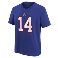 T-shirt avec nom et numéro de joueur Nike Stefon Diggs Royal Buffalo Bills pour enfants d'âge préscolaire