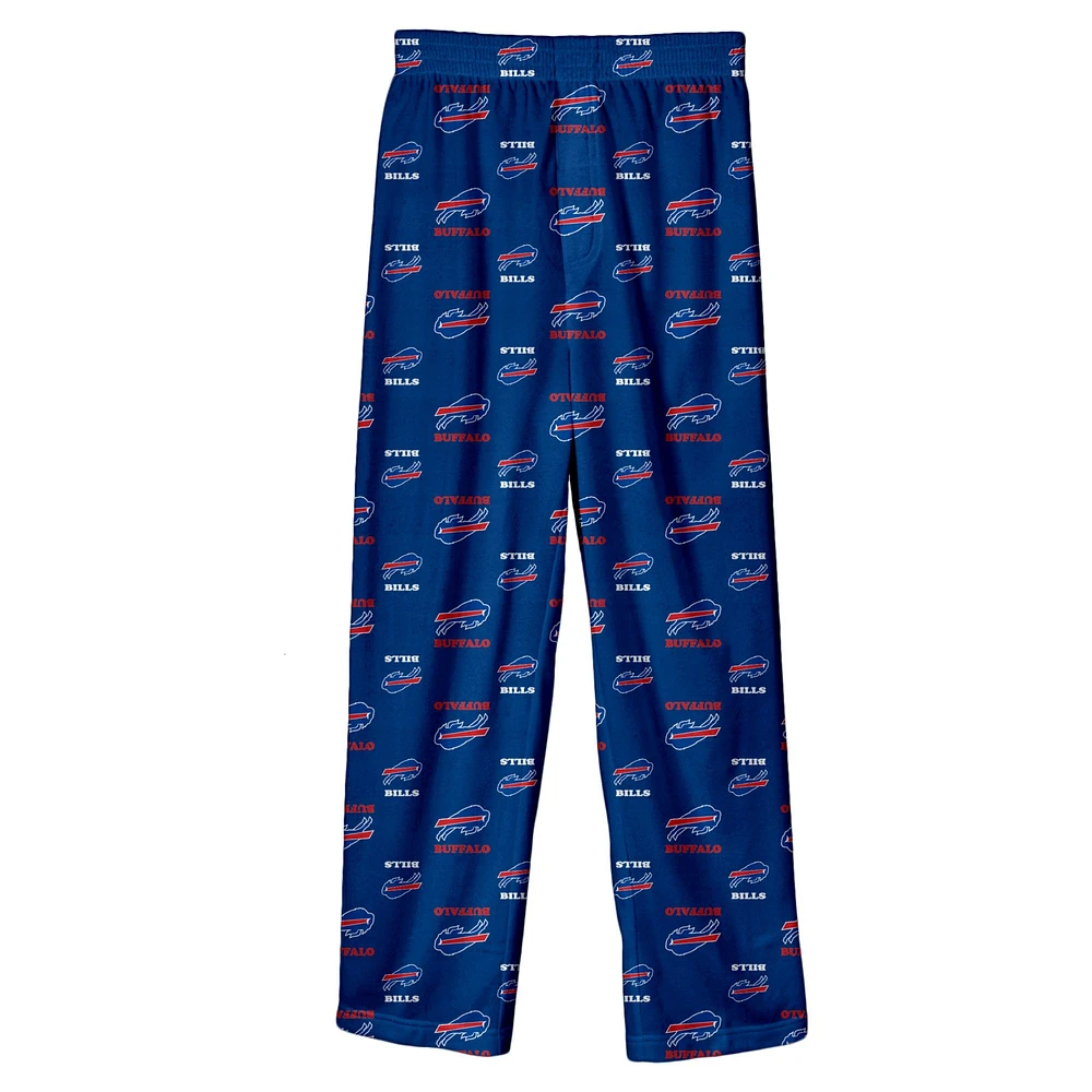 Pantalon de pyjama imprimé couleur l'équipe Royal Buffalo Bills pour enfants d'âge préscolaire