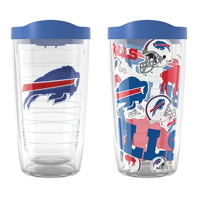 Tervis Buffalo Bills paquet de deux 16oz. Ensemble de gobelets classiques Allover