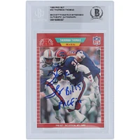 Thurman Thomas Buffalo Bills Autographié 1989 Pro Set Série 1 #32 Beckett Fanatics Witnessed Rookie Card Authentifié avec l'inscription "Bills Mafia"