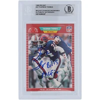 Thurman Thomas Buffalo Bills Autographié 1989 Pro Set Série 1 #32 Beckett Fanatics Witnessed Rookie Card Authentifié avec l'inscription "Bills Mafia"