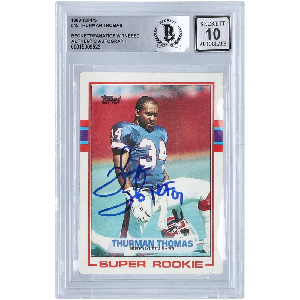 Lids Thurman Thomas Buffalo Bills Autographed 1989 Topps #45