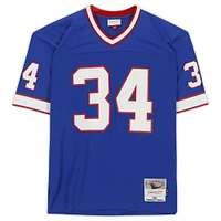 Maillot réplique bleu autographié Mitchell & Ness des Buffalo Bills de Thurman Thomas avec inscription « HOF 2007 »