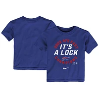 Toddler Nike  Royal Buffalo Bills 2023 AFC East Division Champions Locker Room Trophy Collection T-Shirt