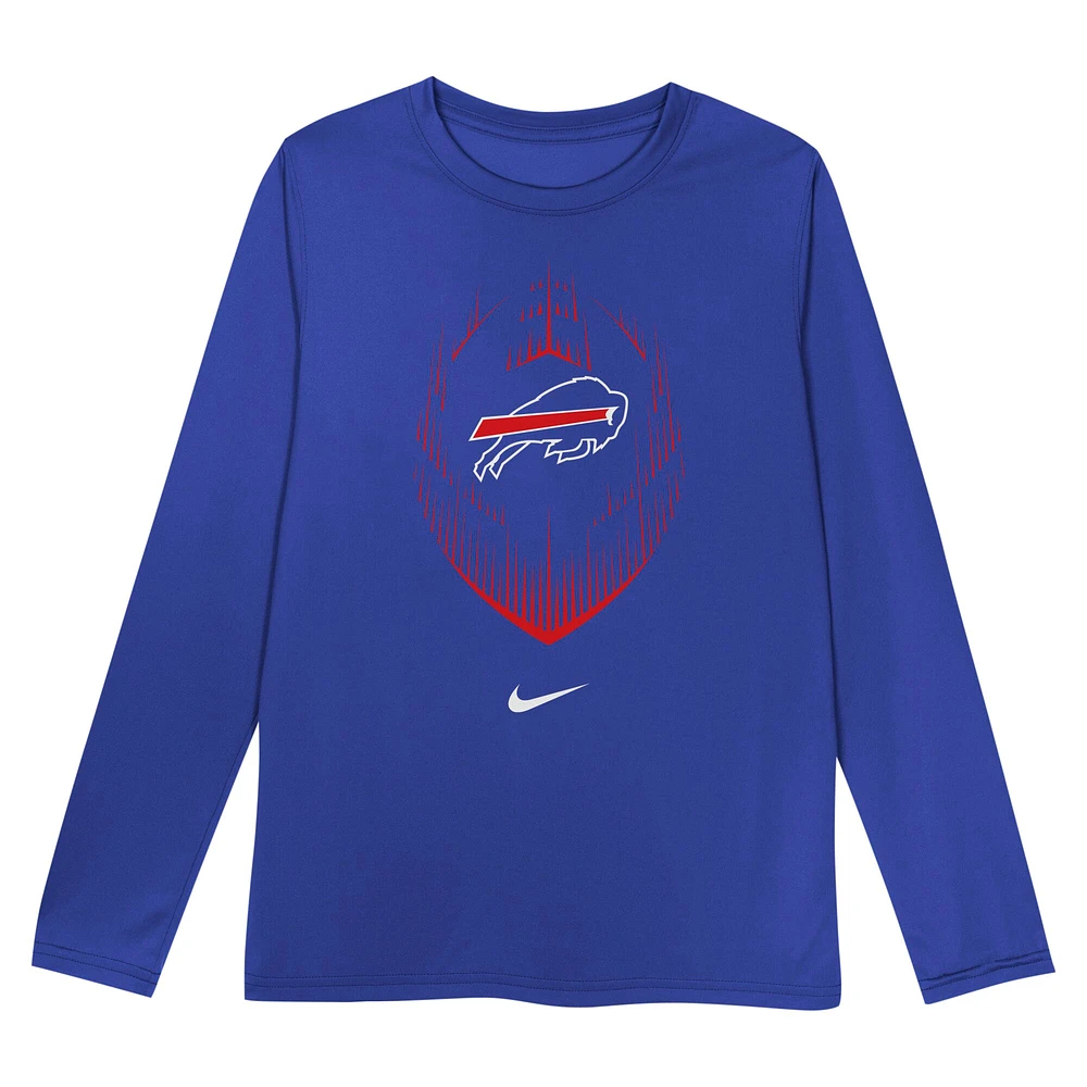 T-shirt à manches longues Nike Royal Buffalo Bills Legend Icon pour tout-petit