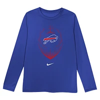 T-shirt à manches longues Nike Royal Buffalo Bills Legend Icon pour tout-petit