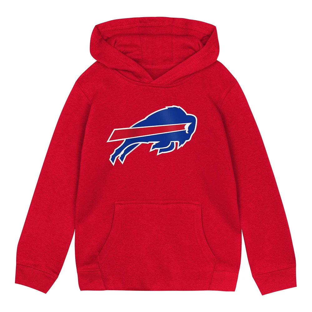 Toddler Red Buffalo Bills Logo Pullover Hoodie