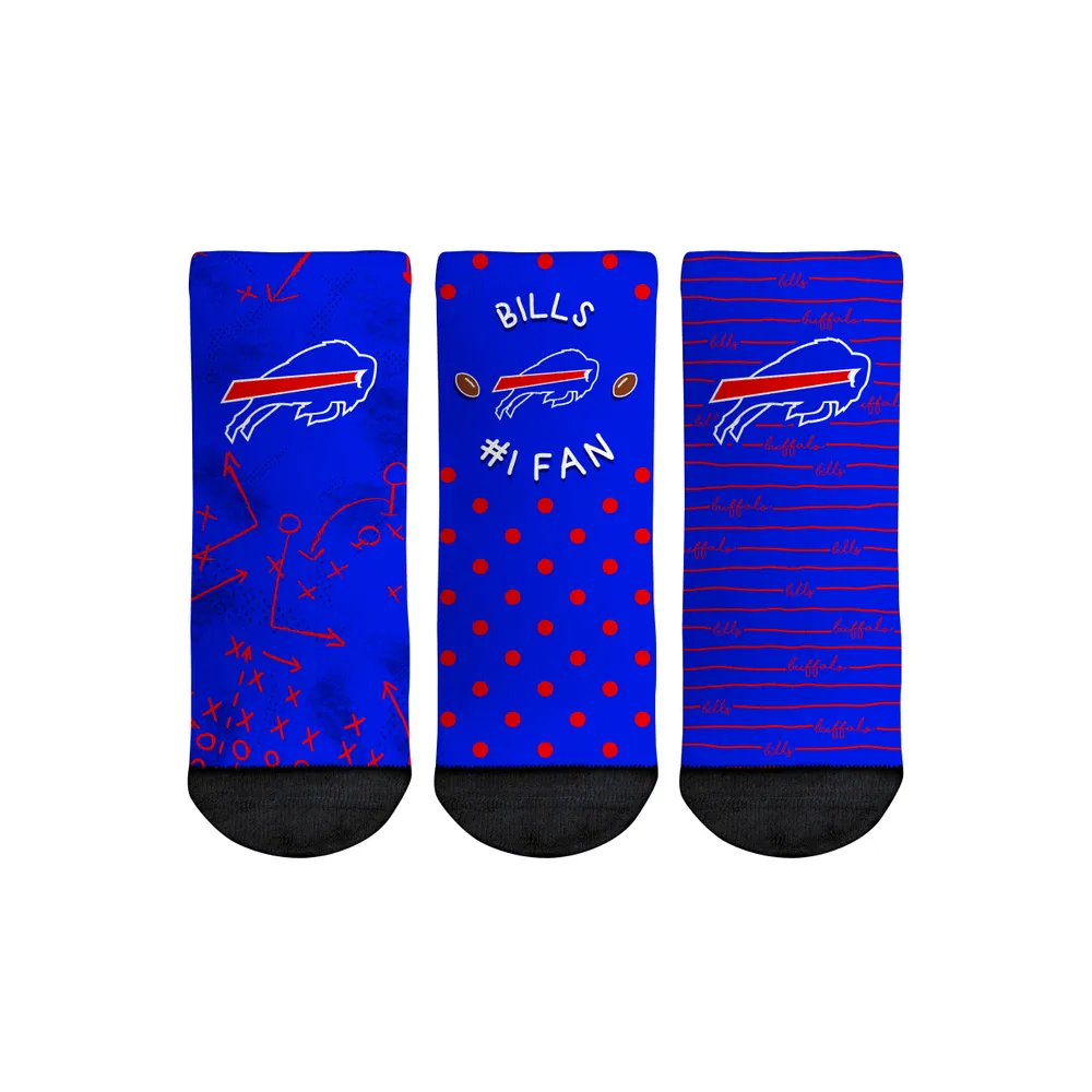 Unisex Rock Em Socks Josh Allen Buffalo Bills 3-Pack Crew Set Size: Large/Extra Large