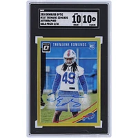 Carte de recrue authentifiée 10/10 Panini Donruss Optic Gold Prizm #107 #2/10 SGC 2018 autographiée par Tremaine Edmunds Buffalo Bills