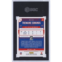 Carte de recrue authentifiée 10/10 Panini Donruss Optic Gold Prizm #107 #2/10 SGC 2018 autographiée par Tremaine Edmunds Buffalo Bills