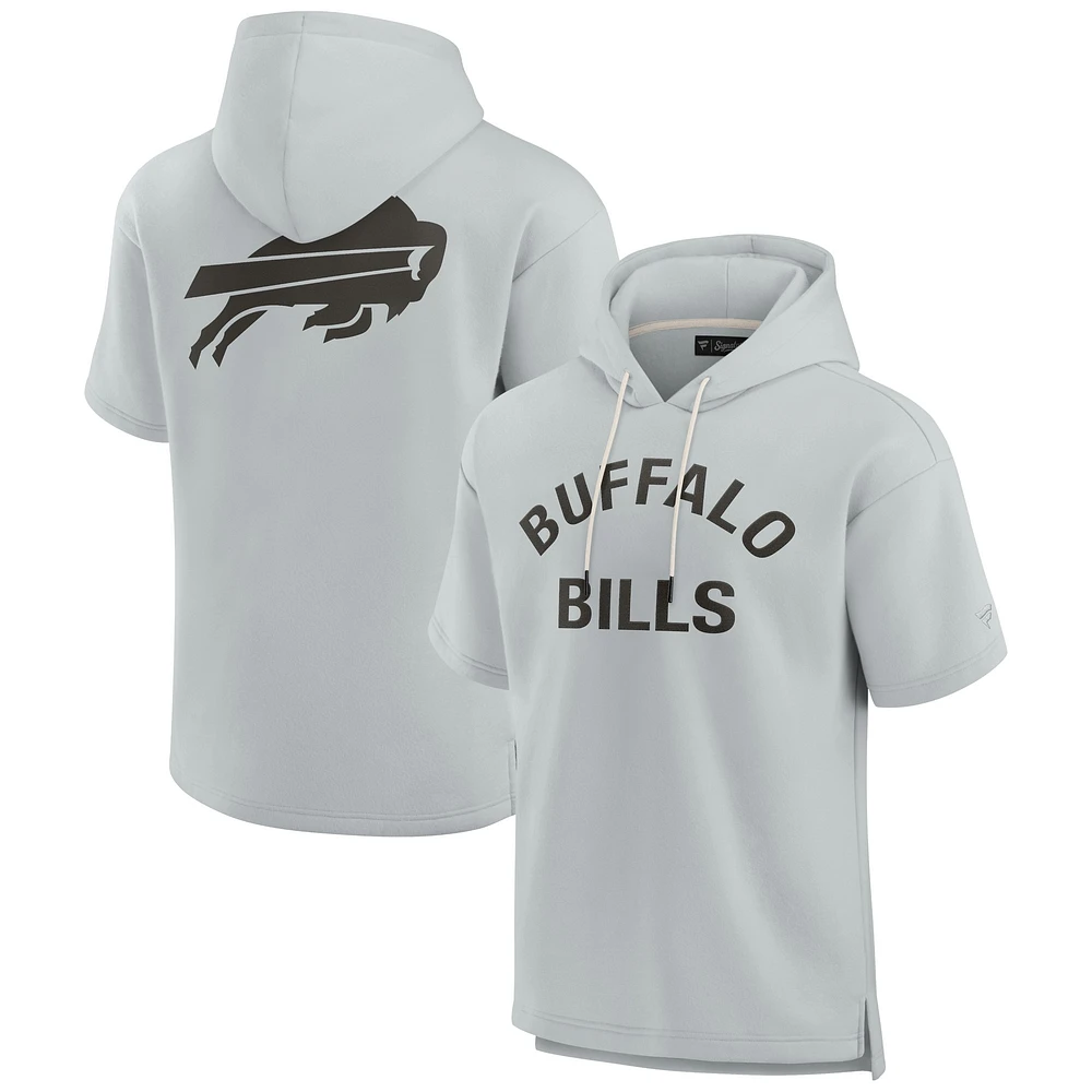 Sweat à capuche unisexe manches courtes en polaire super douce Buffalo Bills Elements gris Fanatics