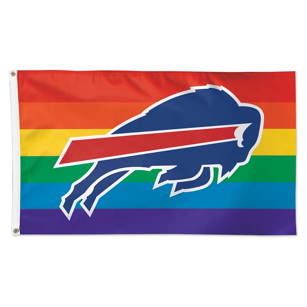 WinCraft Buffalo Bills Drapeau de luxe 3 pi x 5 pi Pride 1 face