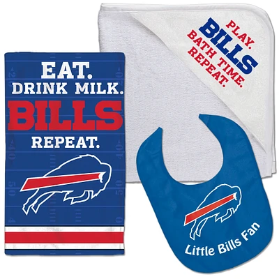 WinCraft Buffalo Bills Three-Piece Baby Accessories Pack