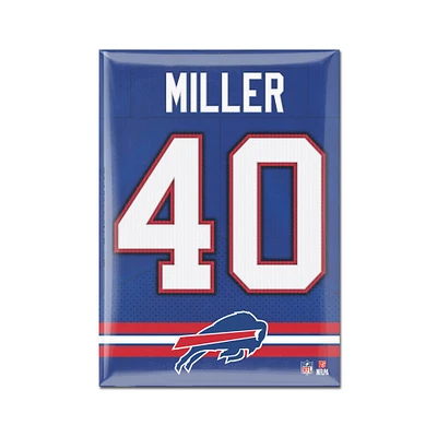 WinCraft Von Miller Buffalo Bills Aimant de joueur 2,5'' x 3,5''