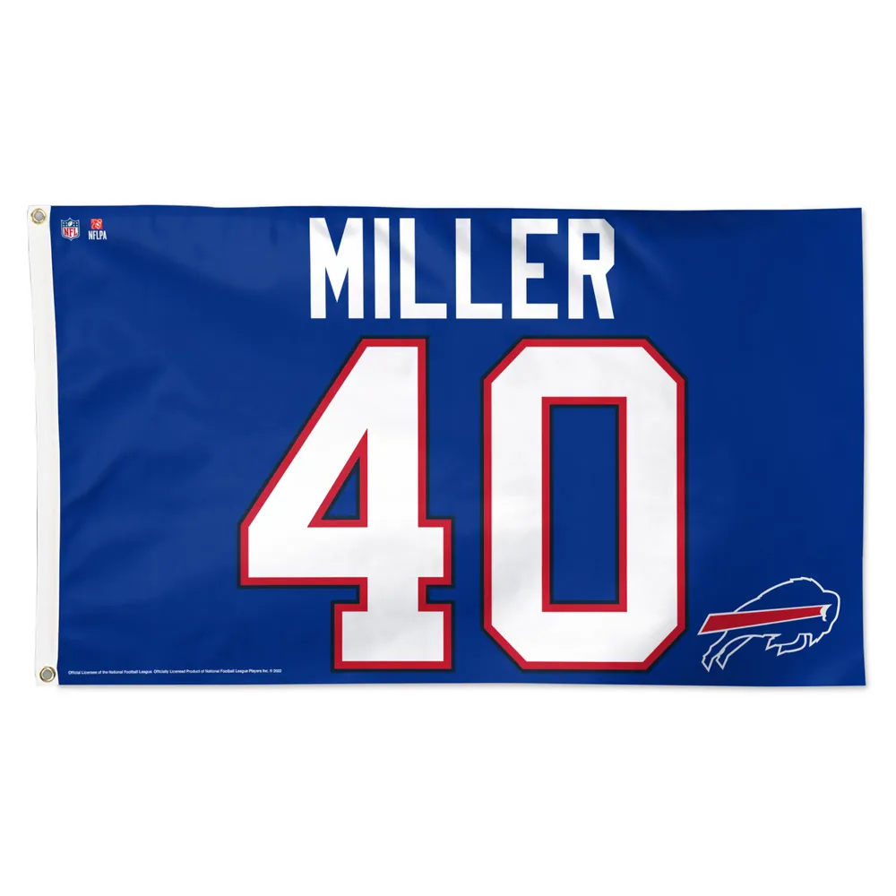 WinCraft Von Miller Buffalo Bills Drapeau de joueur simple face de luxe 3 pi x 5 pi