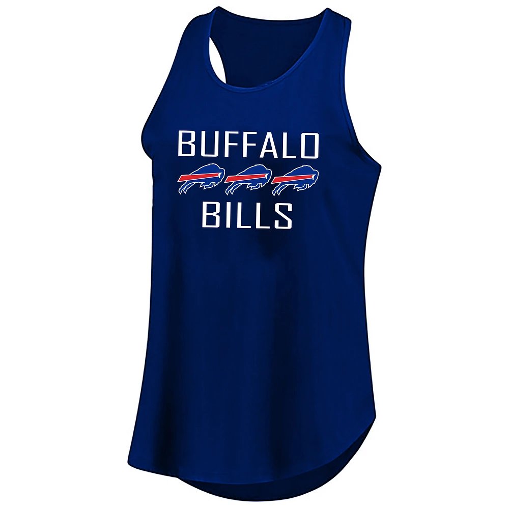Women's Fanatics Josh Allen Royal Buffalo Bills Plus Name & Number Tank Top