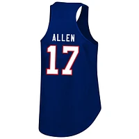Women's Fanatics Josh Allen Royal Buffalo Bills Plus Name & Number Tank Top