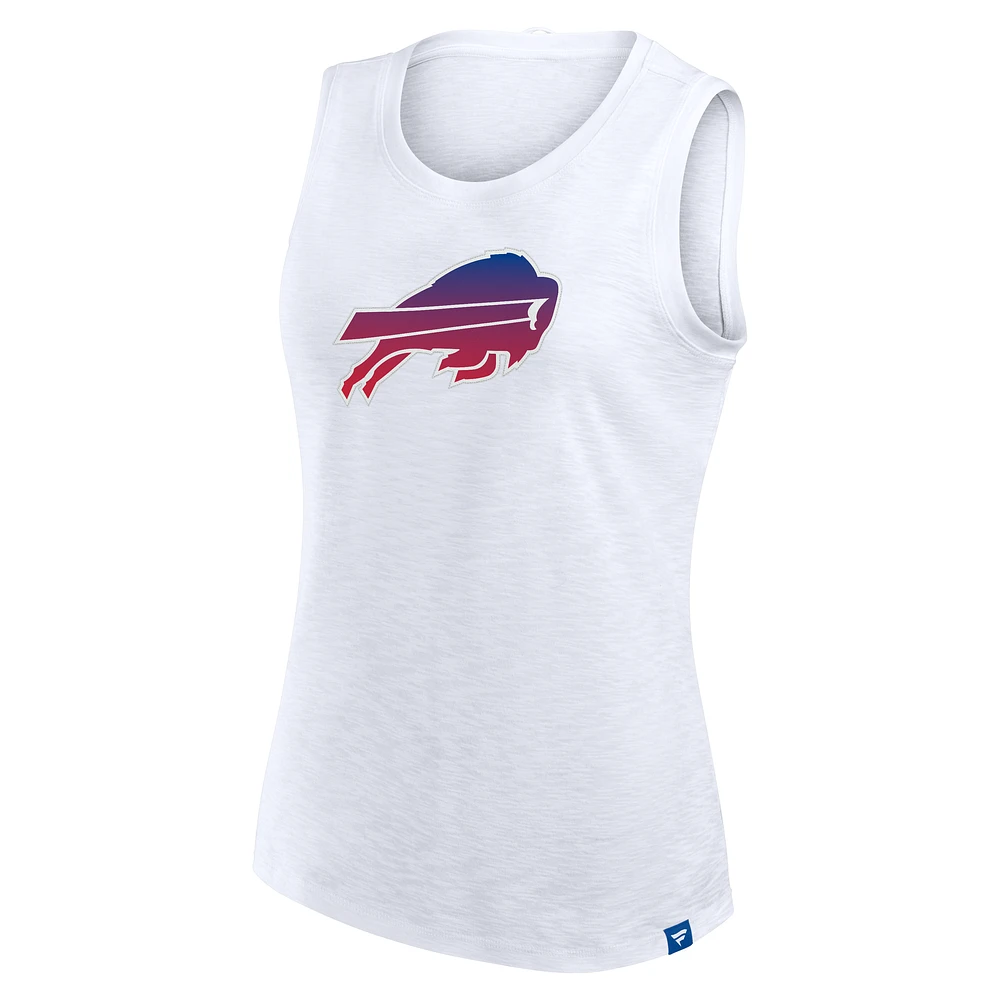 Women's Fanatics  White Buffalo Bills Slub Tank Top