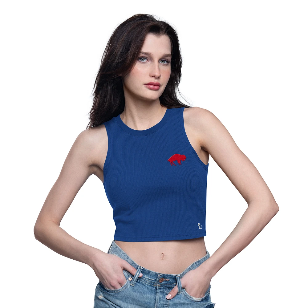 Women's Starter  Royal Buffalo Bills Show Up Cropped Tank Top