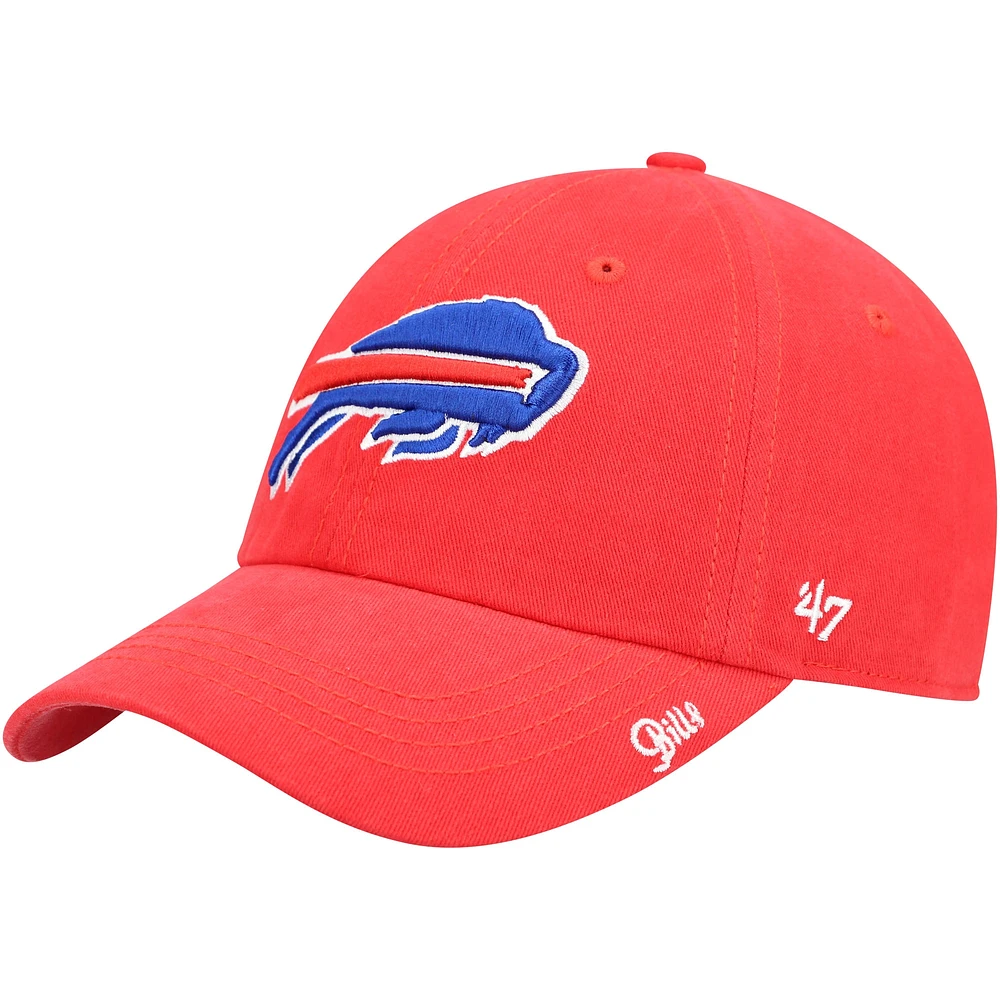 Casquette réglable secondaire '47 Red Buffalo Bills Miata Clean Up pour femmes