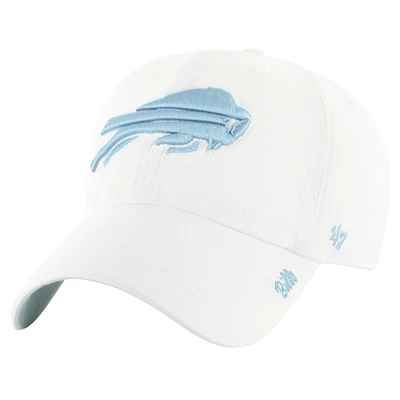 Casquette ajustable '47 Buffalo Bills Ballpark Cheer Clean Up pour femmes, blanche