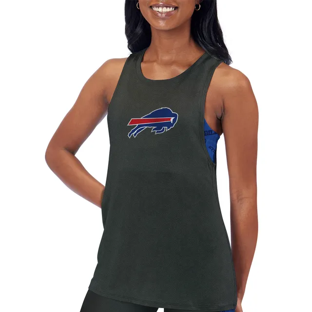 Women's Buffalo Bills Pro Standard Royal Ombre Wordmark Classic Cropped  Tank Top