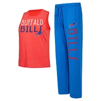 Ensemble débardeur et pantalon Concepts Sport Royal/Rouge Buffalo Bills pour femmes