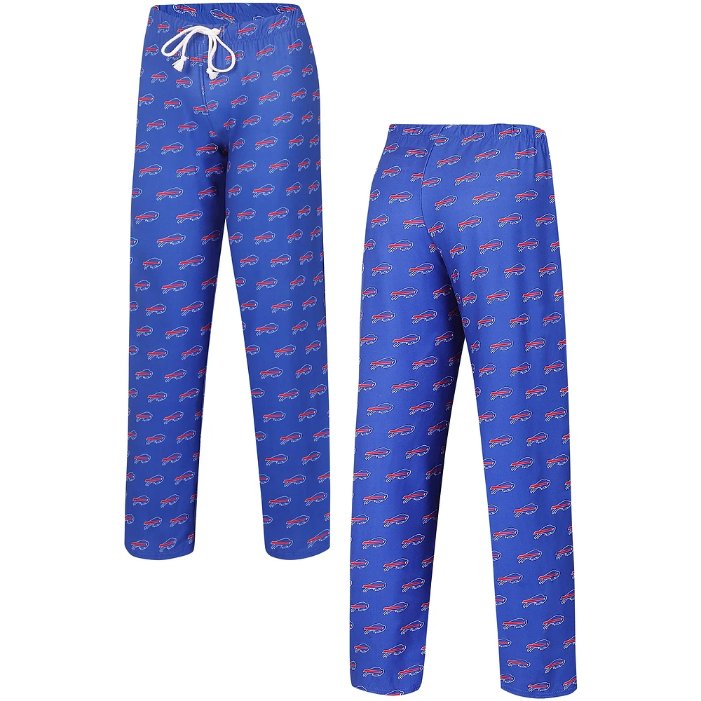 Pantalon de nuit à imprimé intégral pour femme Concepts Sport Royal Buffalo Bills