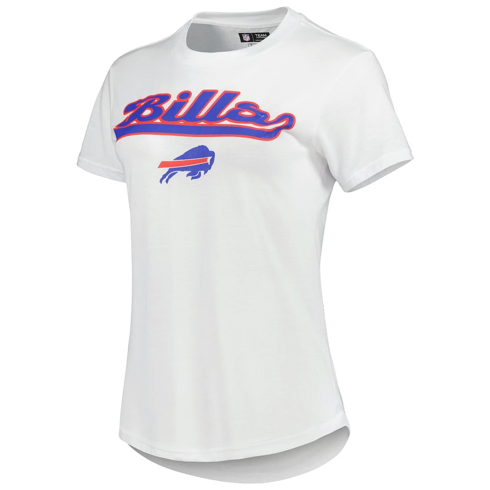 Concepts Sport Ensemble de nuit avec t-shirt et legging Buffalo Bills Sonata pour femme, blanc/anthracite