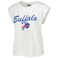 Women's Concepts Sport White/Cream Buffalo Bills Montana Knit T-Shirt & Shorts Sleep Set