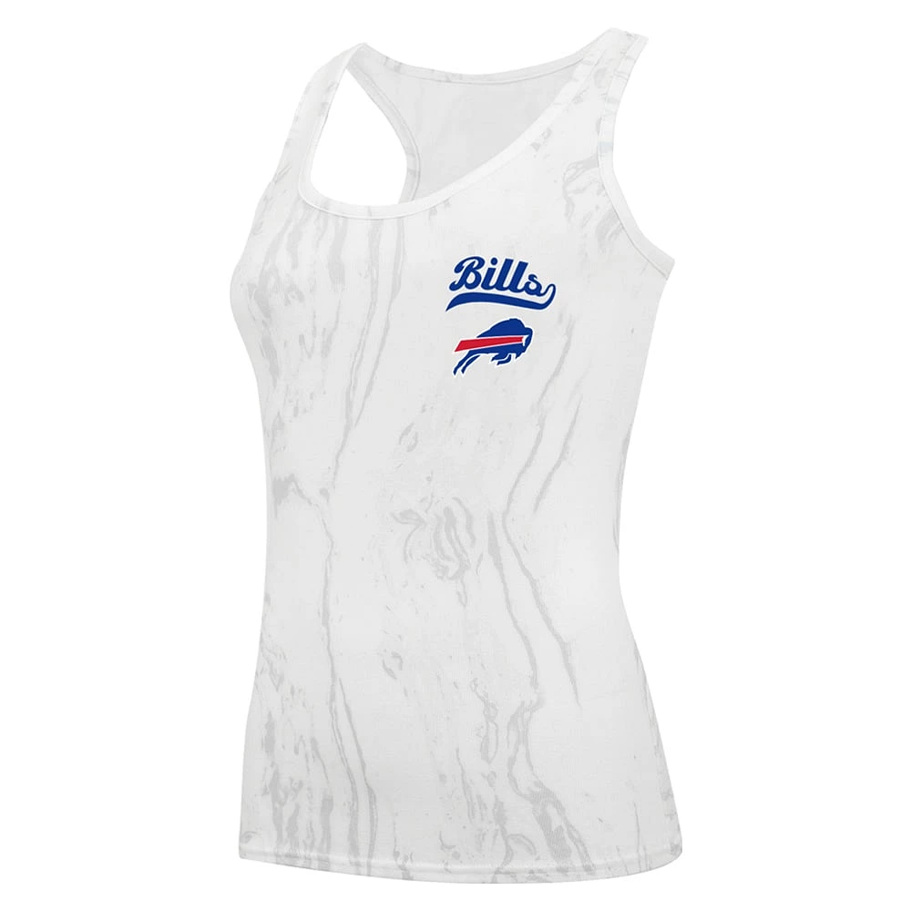 Women's Concepts Sport White Buffalo Bills Plus Quartz Tank Top & Shorts Set